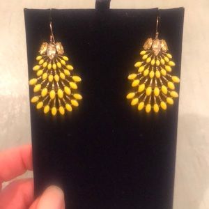 Stella and Dot yellow hanging earrings